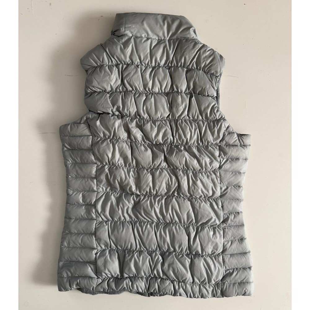 Athleta Silver Down Puffer Vest Women’s Medium - Picture 2 of 6